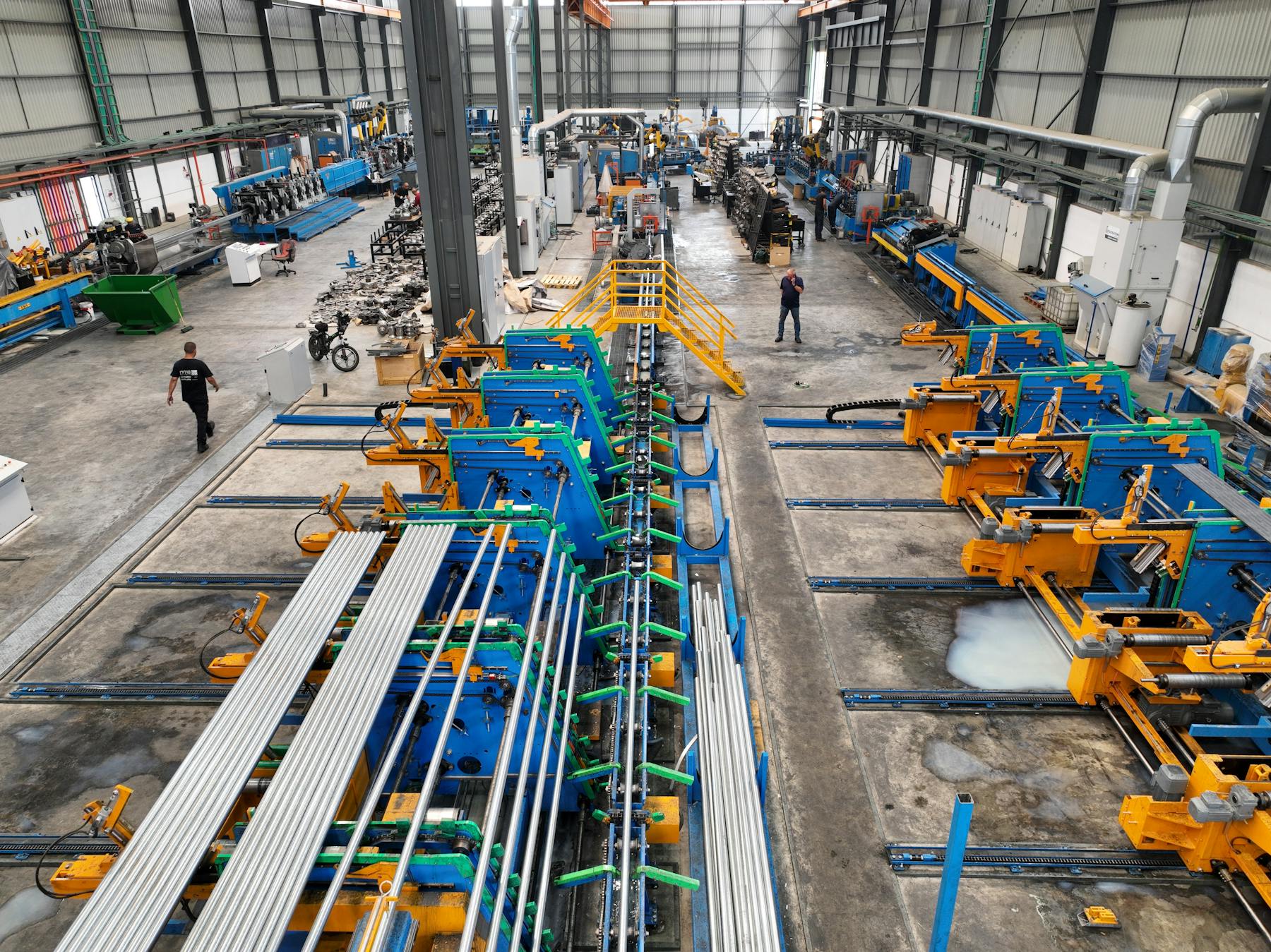 Industrial production workshop for PLC and automation systems